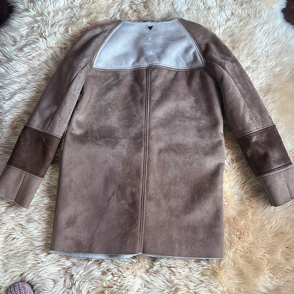 Sam Edelman  faux shearling color block coat - Picture 2 of 3